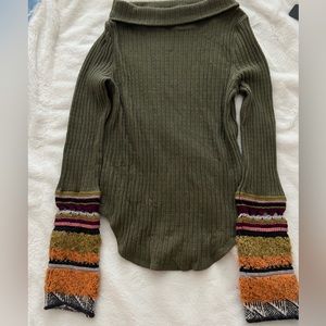 Free People Sweater with Lace Wrists